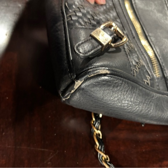 Black Faux Leather Crossbody Bag - Picture 6 of 8